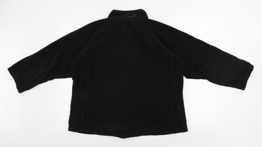 Womens UK Size 18 Mountain Life Black Full Zip Jumper