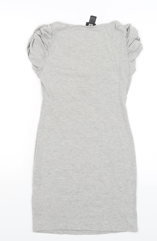 H&M Womens Grey T-Shirt Dress Size XS