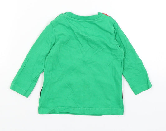F&F Baby Green Basic T-Shirt Size 6-9 Months - Santa's Little Helper