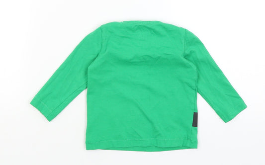 F&F Baby Green Basic T-Shirt Size 6-9 Months - Santa's Little Helper