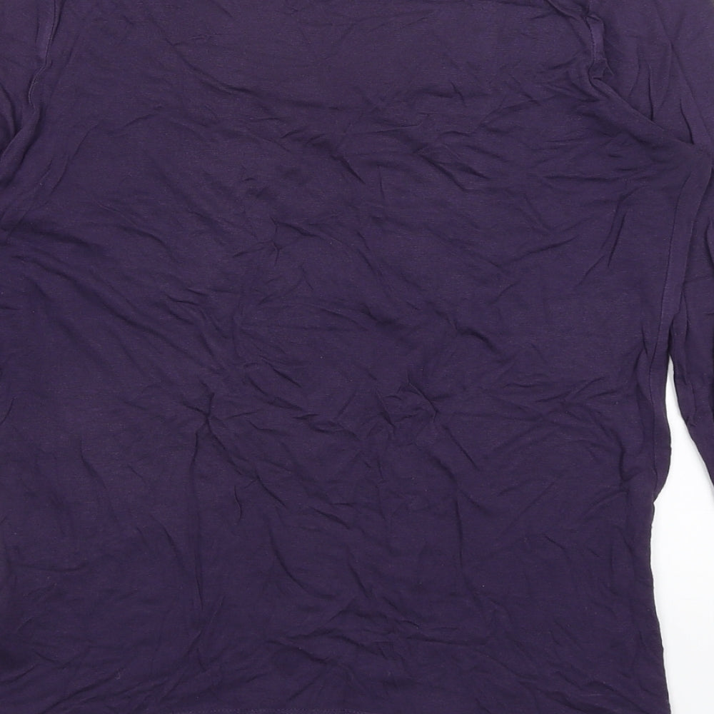 Womens UK Size 10 Per Una Purple Basic T-Shirt
