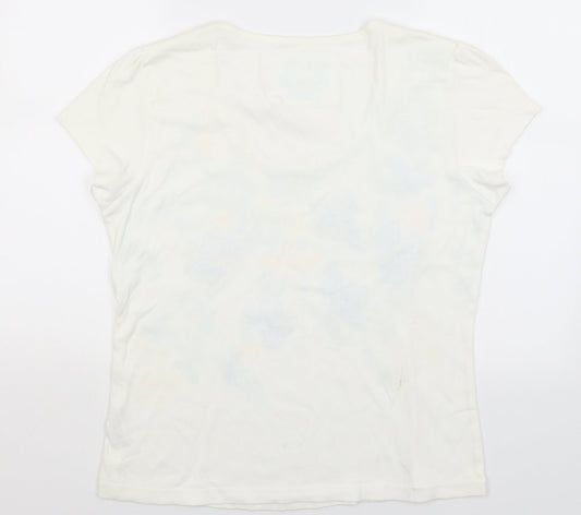 Womens UK Size XL M&Co White Basic T-Shirt