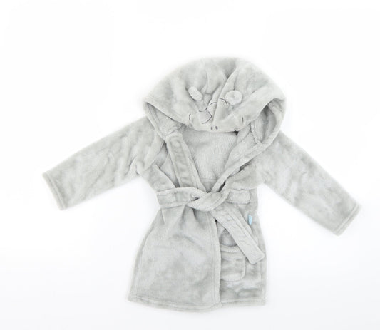 Tesco Baby Grey Geometric Babydoll Robe Size 12-18 Months