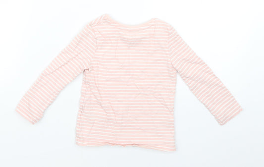 F&F Baby Pink Striped Basic T-Shirt Size 12-18 Months