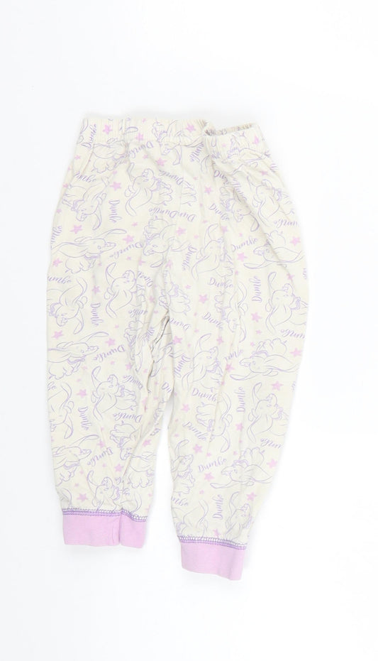 Disney Baby Purple Geometric Cropped Trousers Size 12-18 Months