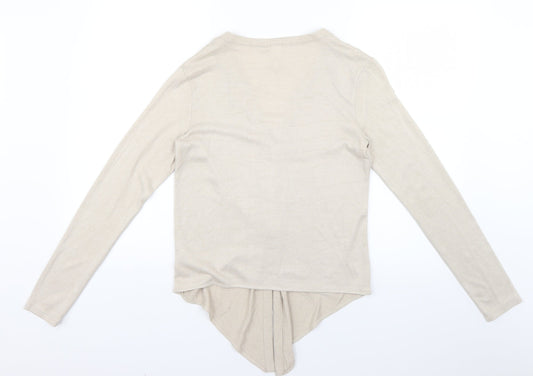 Womens UK Size XS H&M Beige Cardigan Jumper