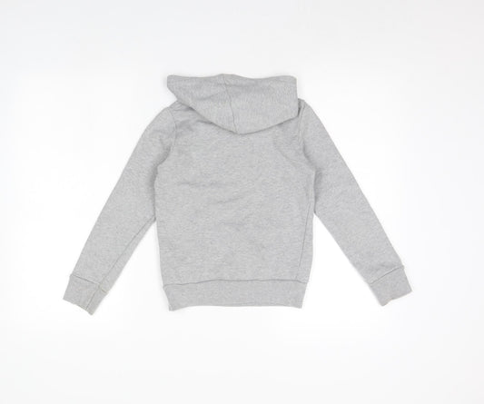 Benetton Girls Grey Pullover Hoodie Size 7 Years