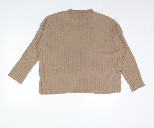 Womens UK Size 12 Nasty Gal Brown Pullover Jumper