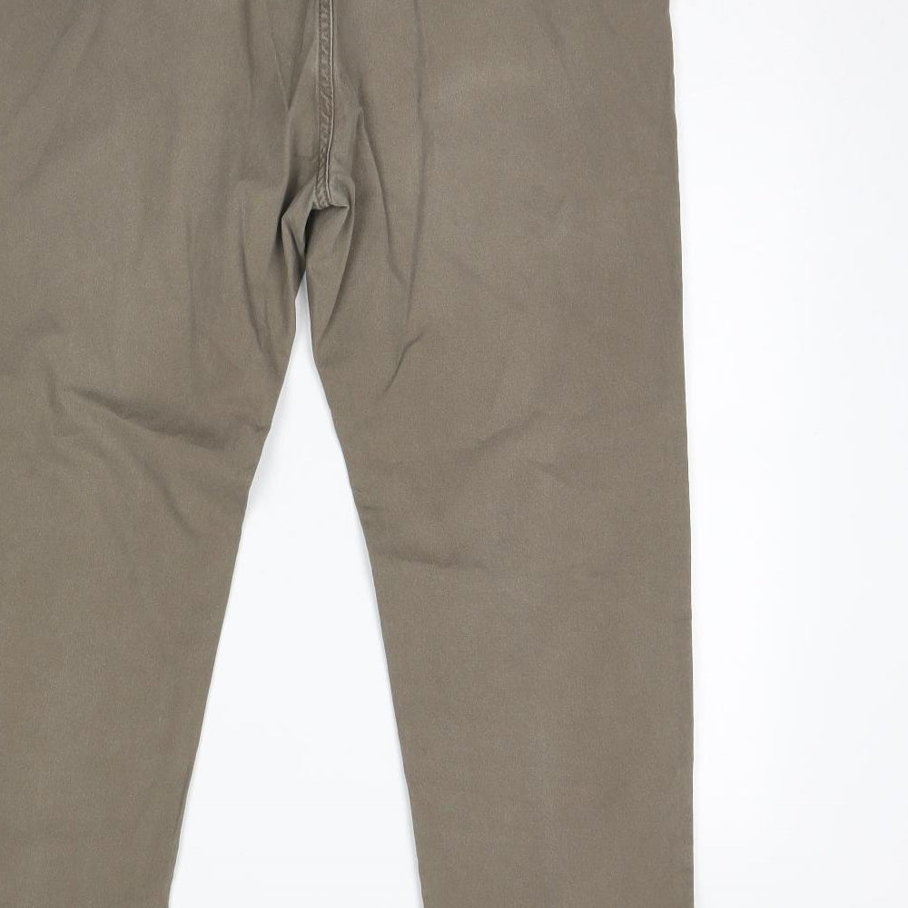 Womens UK Size 34 in M&S Regular Fit Brown Trousers