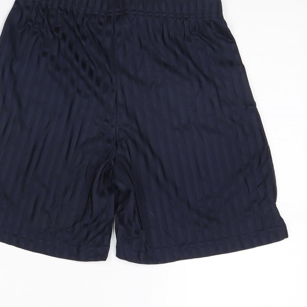 Lily & Dan Boys Blue Striped Sweat Shorts Size 11 Years - Back To School
