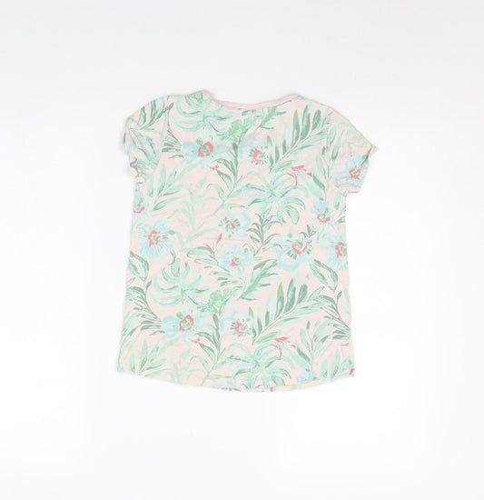 Nutmeg Girls Pink Floral Basic T-Shirt Size 9 Years