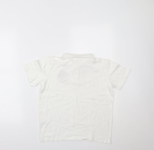 George Boys White Basic Polo Size 11-12 Years