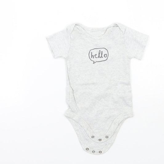 TU Baby Grey Babygrow One-Piece Size 6-9 Months