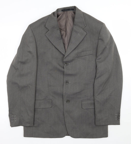 Mens UK Size 38 Armando Regular Grey Suit Jacket
