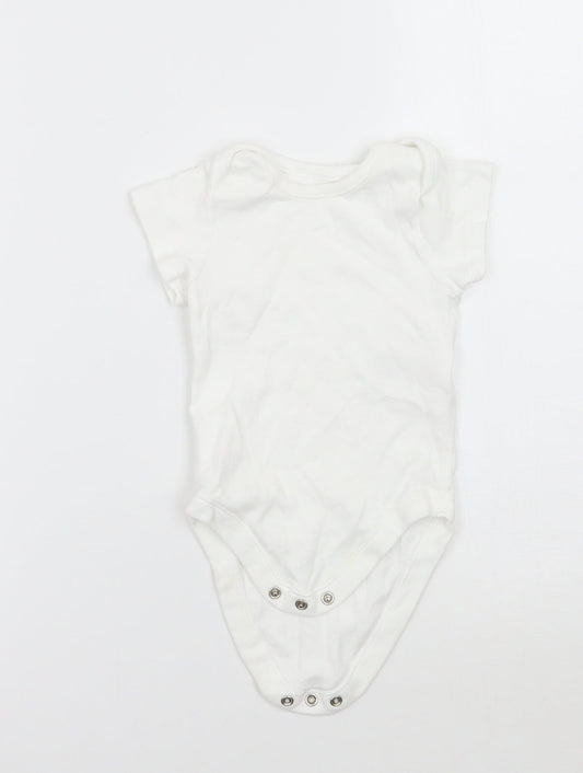 Marks and Spencer Girls White Babygrow One-Piece Size 6-9 Months