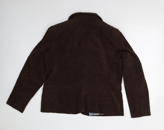 Preworn Womens Brown Corduroy Jacket Blazer Size L