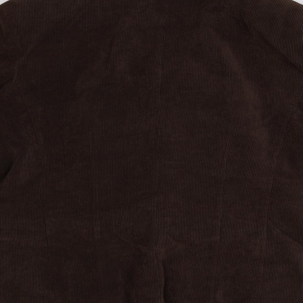 Preworn Womens Brown Corduroy Jacket Blazer Size L