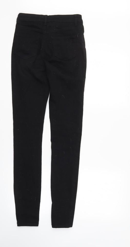 Denim & Co. Womens Black Denim Straight Jeans Size 8 L32 in