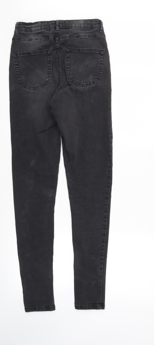 Denim & Co. Womens Black Denim Straight Jeans Size 10 L30 in