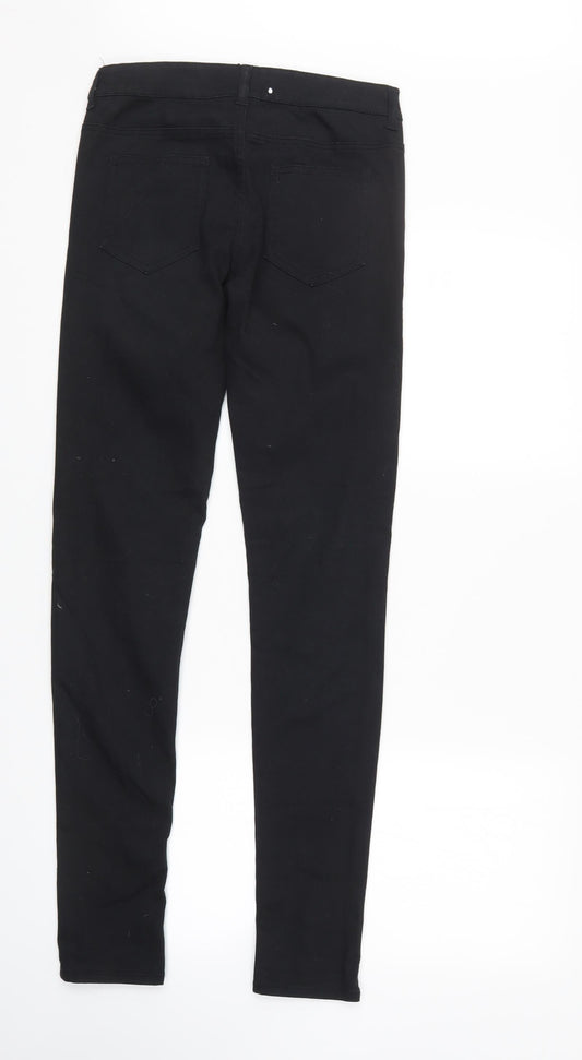 Womens UK Size 8 Divided Regular Fit Straight Black Jeans