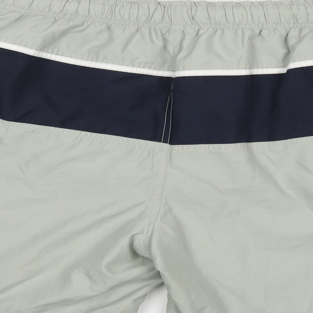 Authentic Mens Green Cargo Shorts Size L - Elastic Waist Band