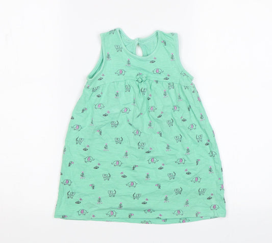 George Baby Green Geometric A-Line Size 18-24 Months