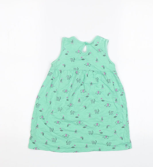 George Baby Green Geometric A-Line Size 18-24 Months