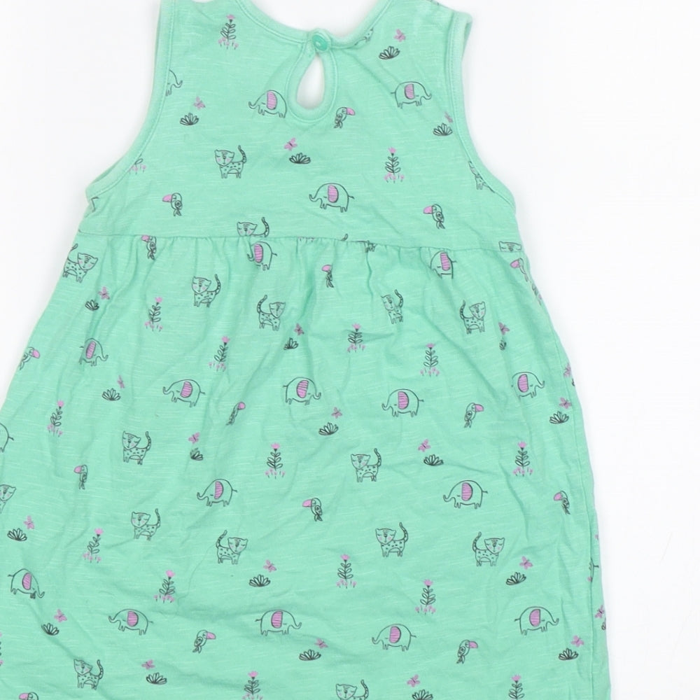 Brand and care label for George Baby Green Geometric A-Line, size 18-24, Months