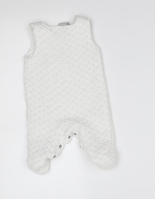 just too cute Baby White Babygrow One-Piece Size 0-3 Months -
