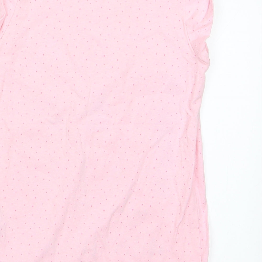 Brand and care label for Little Kids girls’ pink basic t-shirt, size 5-6, years - holiday chilling