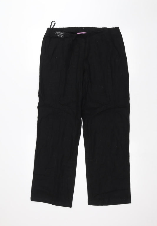 Womens UK Size 12 Epilogue Regular Fit Black Trousers