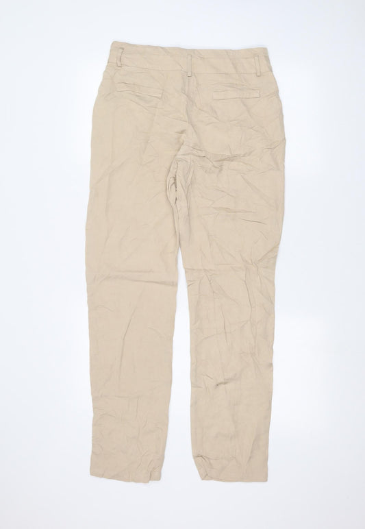 sunko Womens Brown Trousers Size 12 L28 in