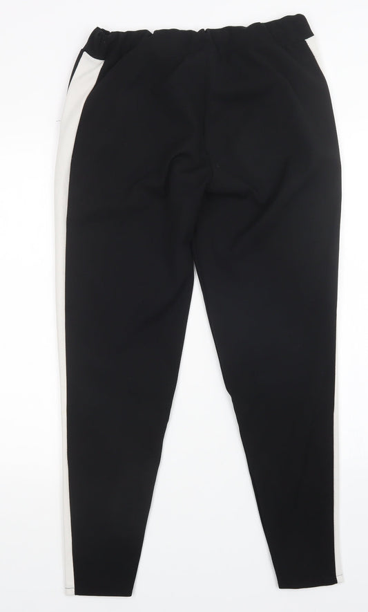 erre De Raso Womens Black Trousers Size L L29 in