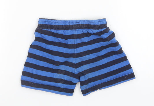 Baby Boys Blue Striped Sweatpants Trousers Size 9-12 Months