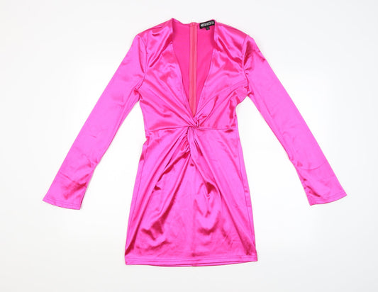 Misspap Womens Pink Slip Dress Size 8