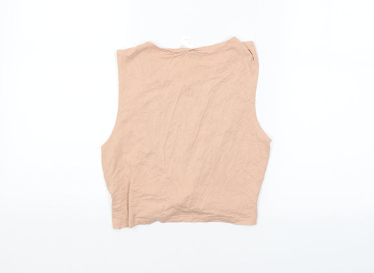 Womens UK Size S H&M Brown Basic Tank
