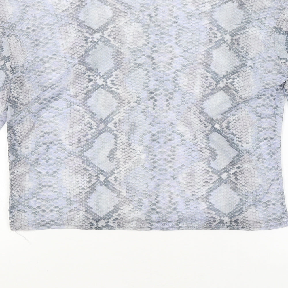 New Look Womens Multicoloured Animal Print Basic Blouse Size 12