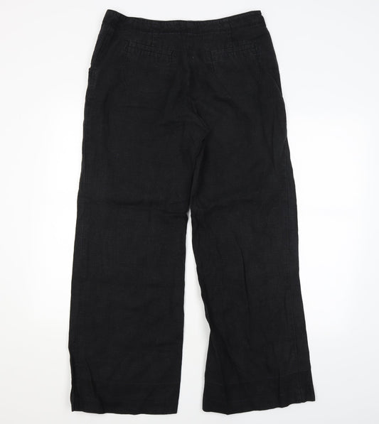 Womens UK Size 14 Limited Collection Regular Fit Carrot Black Trousers
