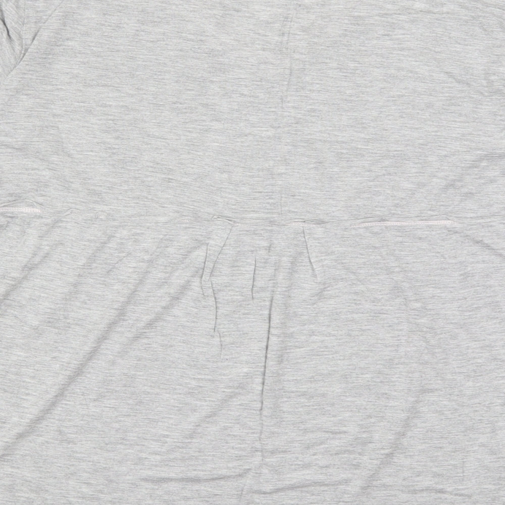 Womens UK Size L Ellen Tracy Grey Basic T-Shirt