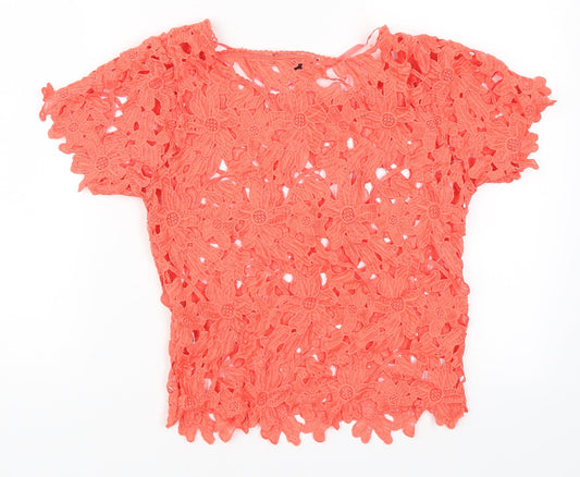 Womens UK Size 6 Atmosphere Red Basic T-Shirt