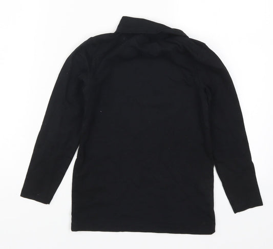 Crane Boys Black Basic T-Shirt Size 7-8 Years