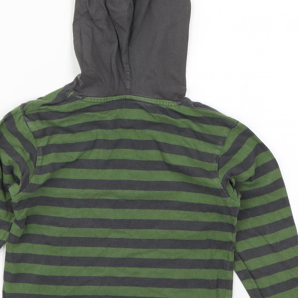 In Extenso Boys Green Striped Pullover Hoodie Size 4 Years - Dark in the City
