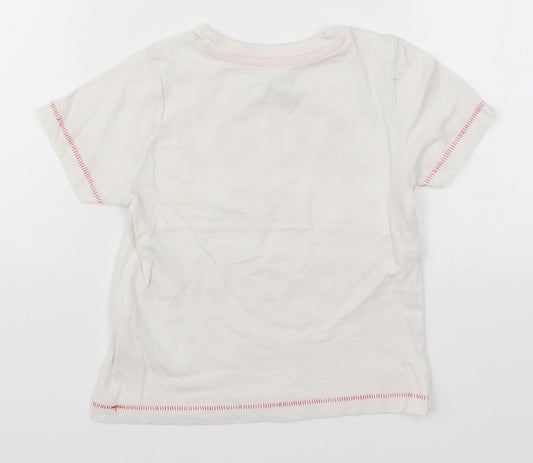 F&F Boys White Basic T-Shirt Size 4-5 Years - Just Be Roarsome