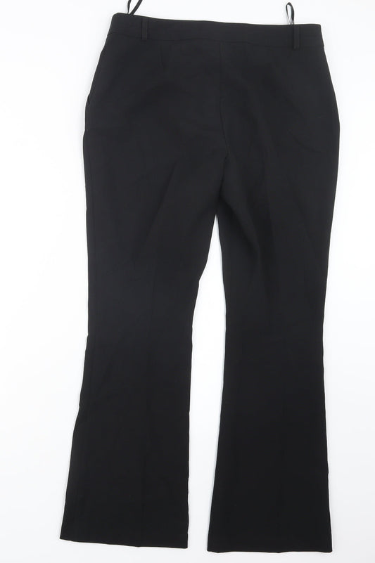 Womens UK Size 12 Atmosphere Regular Fit Black Trousers