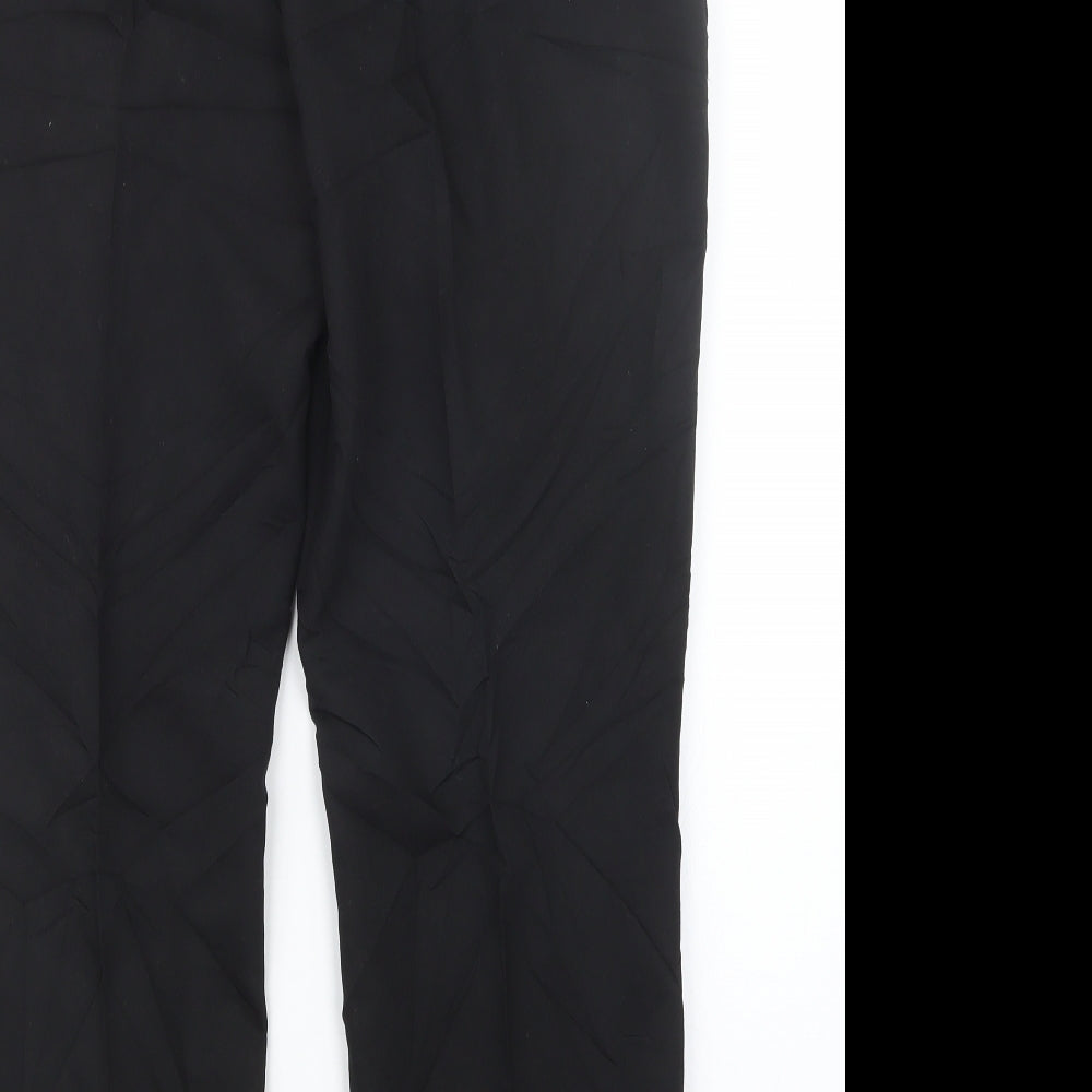 South Womens Black Trousers Size 16 L28 in