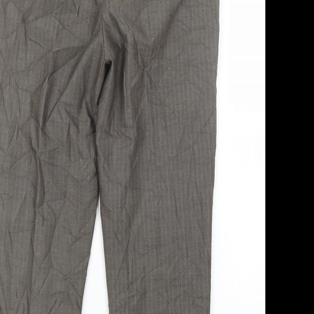 Autograph Womens Brown Trousers Size 12 L25 in