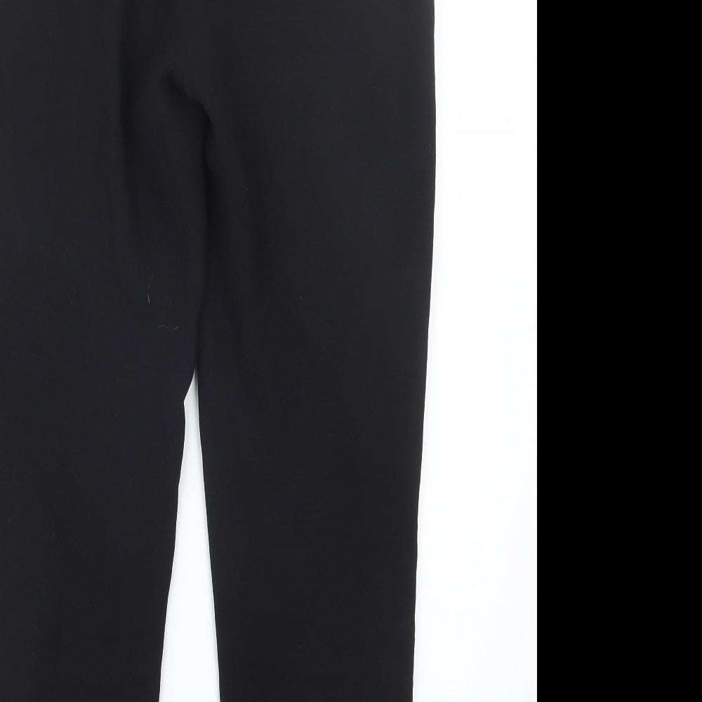 Womens UK Size 4 H&M Regular Fit Black Trousers