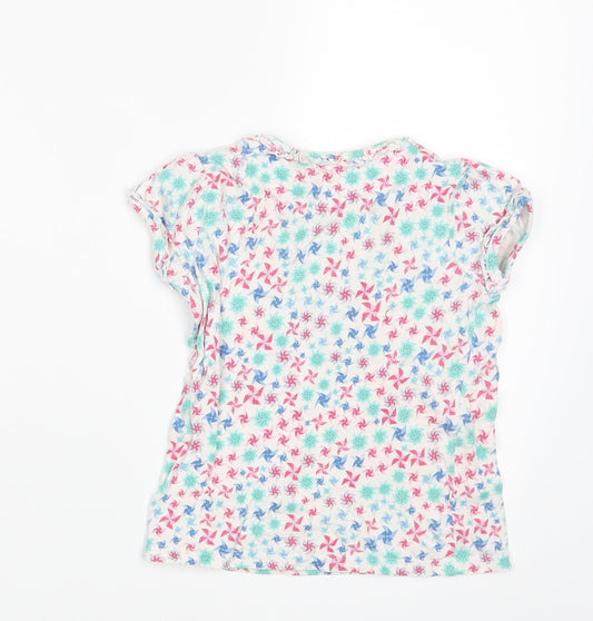 Mini Club Girls White Basic T-Shirt Size 4-5 Years