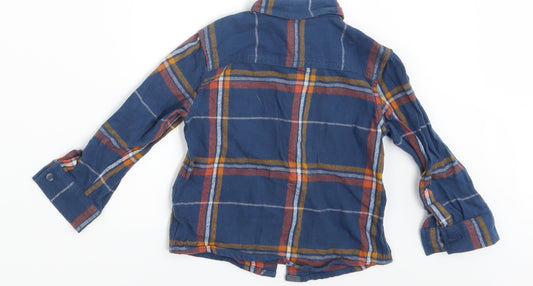 Mini Club Boys Blue Check Basic Button-Up Size 12-18 Months