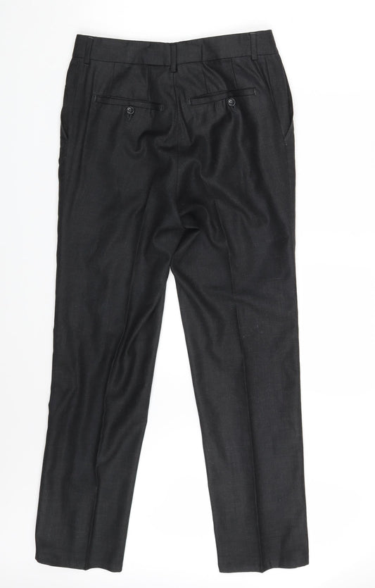 Preworn Mens Black Trousers Size 30 in L25 in